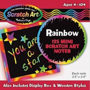 Melissa & Doug Rainbow Scratch Art 125 Pages - NEW